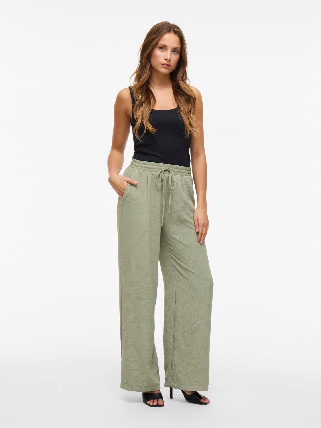 VIJOSA Trousers - Oil Green - VERO MODA & VILA Bergvik